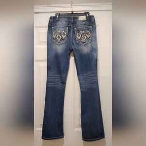 Miss Me JP514582 Boot Cut Embellished Stretch Jeans Size 31 - 31.5" Inseam